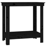 Vidaxl werkbank 80x50x80 cm massief grenenhout zwart