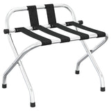 Vidaxl bagagerek met rugleuning zilver 56x39x52cm