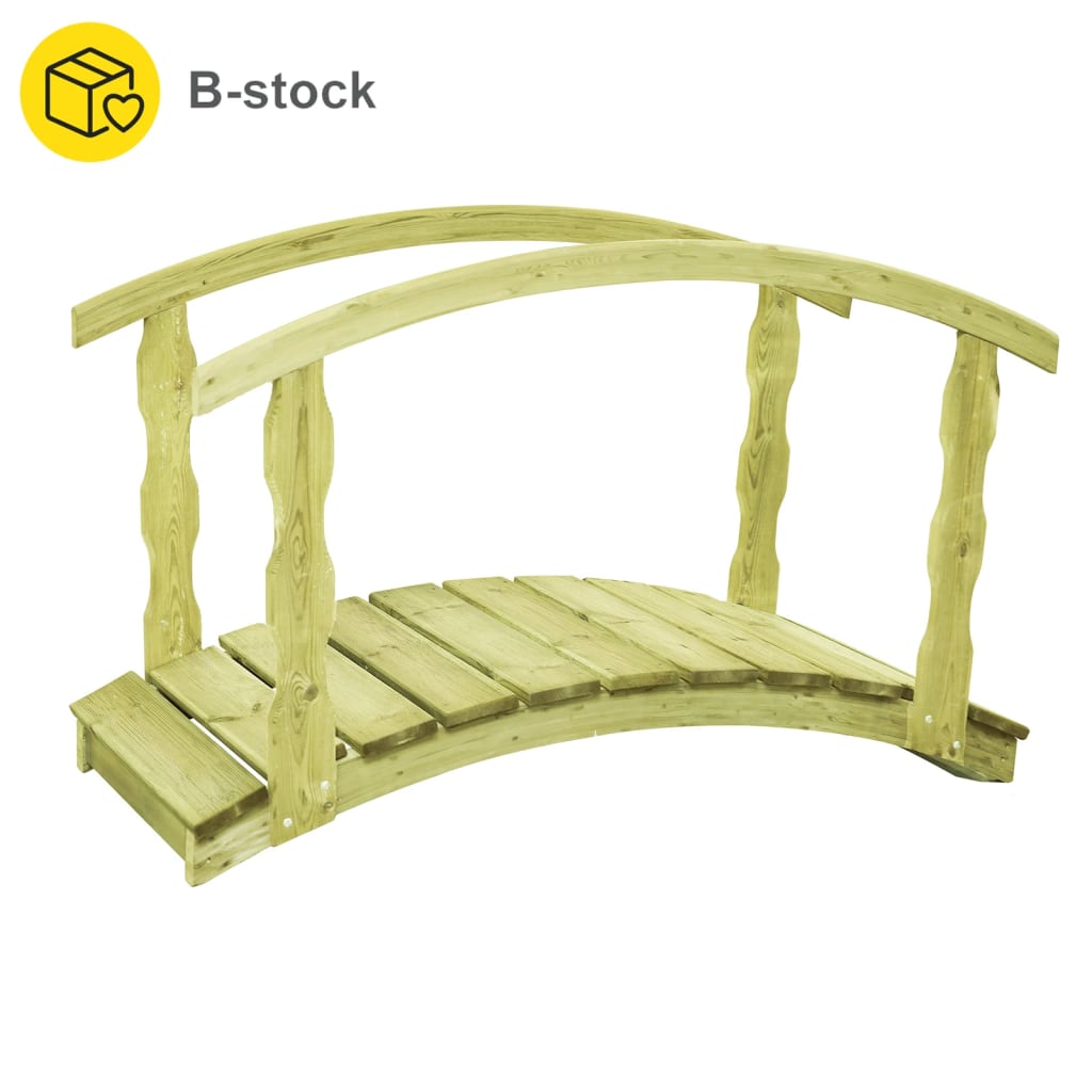 VidaXL B-stock Tuinbrug 170x74x105 cm geïmpregneerd massief grenenhout