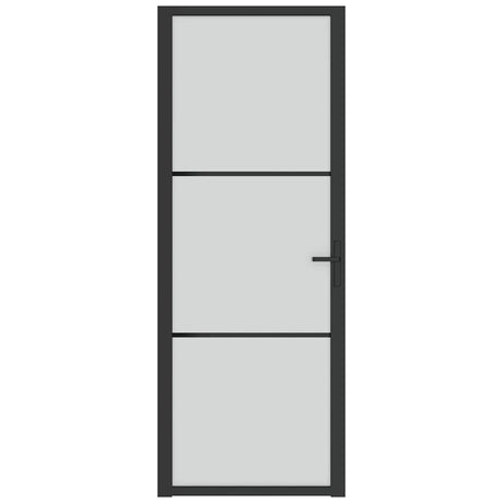 Vidaxl binnendeur 76x201,5 cm matglas en aluminium zwart