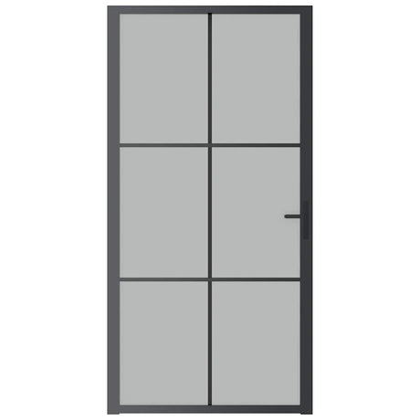 Vidaxl binnendeur 102,5x201,5 cm matglas en aluminium zwart