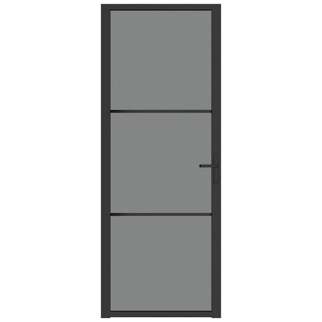 Vidaxl binnendeur 76x201,5 cm esg-glas en aluminium zwart