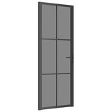 Vidaxl binnendeur 76x201,5 cm esg-glas en aluminium zwart