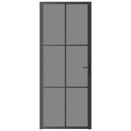 Vidaxl binnendeur 83x201,5 cm esg-glas en aluminium zwart
