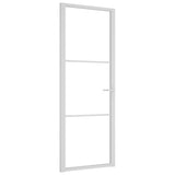 VidaXL Binnendeur 76x201,5 cm ESG-glas en aluminium wit