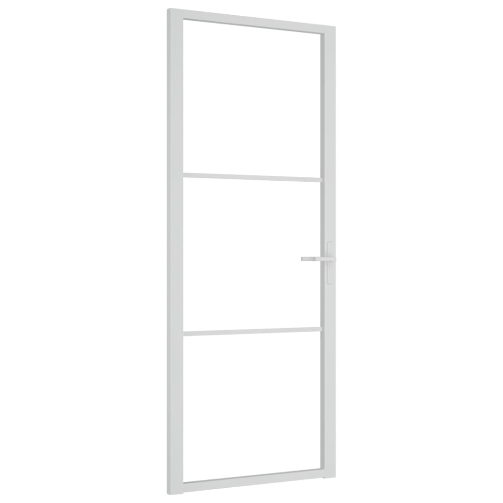 VidaXL Binnendeur 83x201,5 cm ESG-glas en aluminium wit