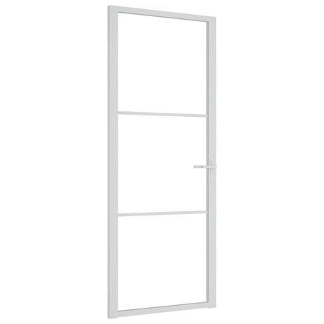 VidaXL Binnendeur 83x201,5 cm ESG-glas en aluminium wit