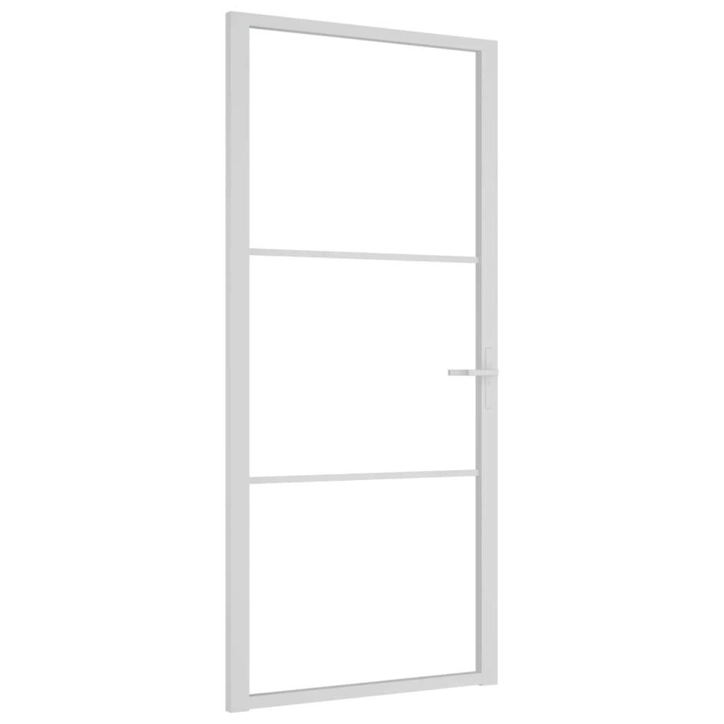 Vidaxl binnendeur 93x201,5 cm esg-glas en aluminium wit