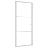 VidaXL Binnendeur 93x201,5 cm ESG-glas en aluminium wit