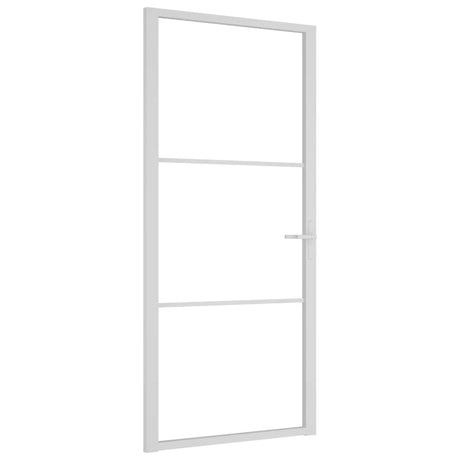 VidaXL Binnendeur 93x201,5 cm ESG-glas en aluminium wit