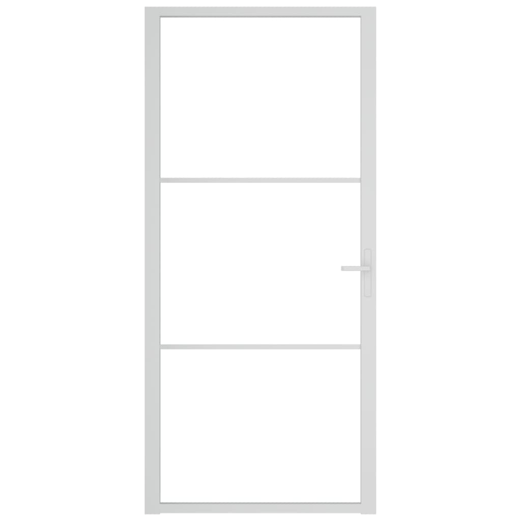 VidaXL Binnendeur 93x201,5 cm ESG-glas en aluminium wit