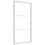 VidaXL Binnendeur 102,5x201,5 cm ESG-glas en aluminium wit