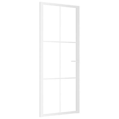 VidaXL Binnendeur 83x201,5 cm ESG-glas en aluminium wit