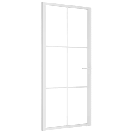 VidaXL Binnendeur 93x201,5 cm ESG-glas en aluminium wit