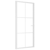 Vidaxl binnendeur 93x201,5 cm esg-glas en aluminium wit