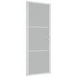 Vidaxl binnendeur 76x201,5 cm matglas en aluminium wit