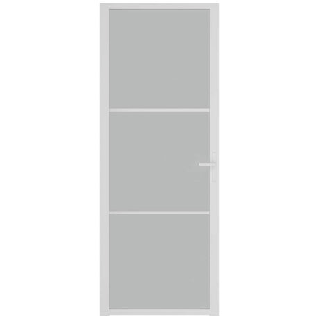 Vidaxl binnendeur 76x201,5 cm matglas en aluminium wit