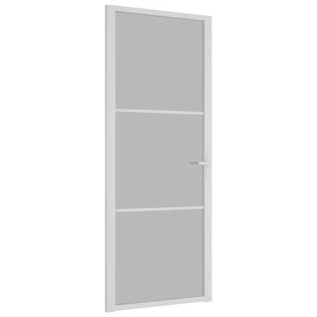 VidaXL Binnendeur 83x201,5 cm matglas en aluminium wit