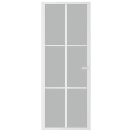 Vidaxl binnendeur 76x201,5 cm matglas en aluminium wit