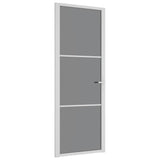 VidaXL Binnendeur 76x201,5 cm ESG-glas en aluminium wit