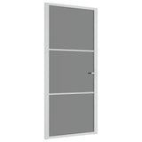 VidaXL Binnendeur 93x201,5 cm ESG-glas en aluminium wit