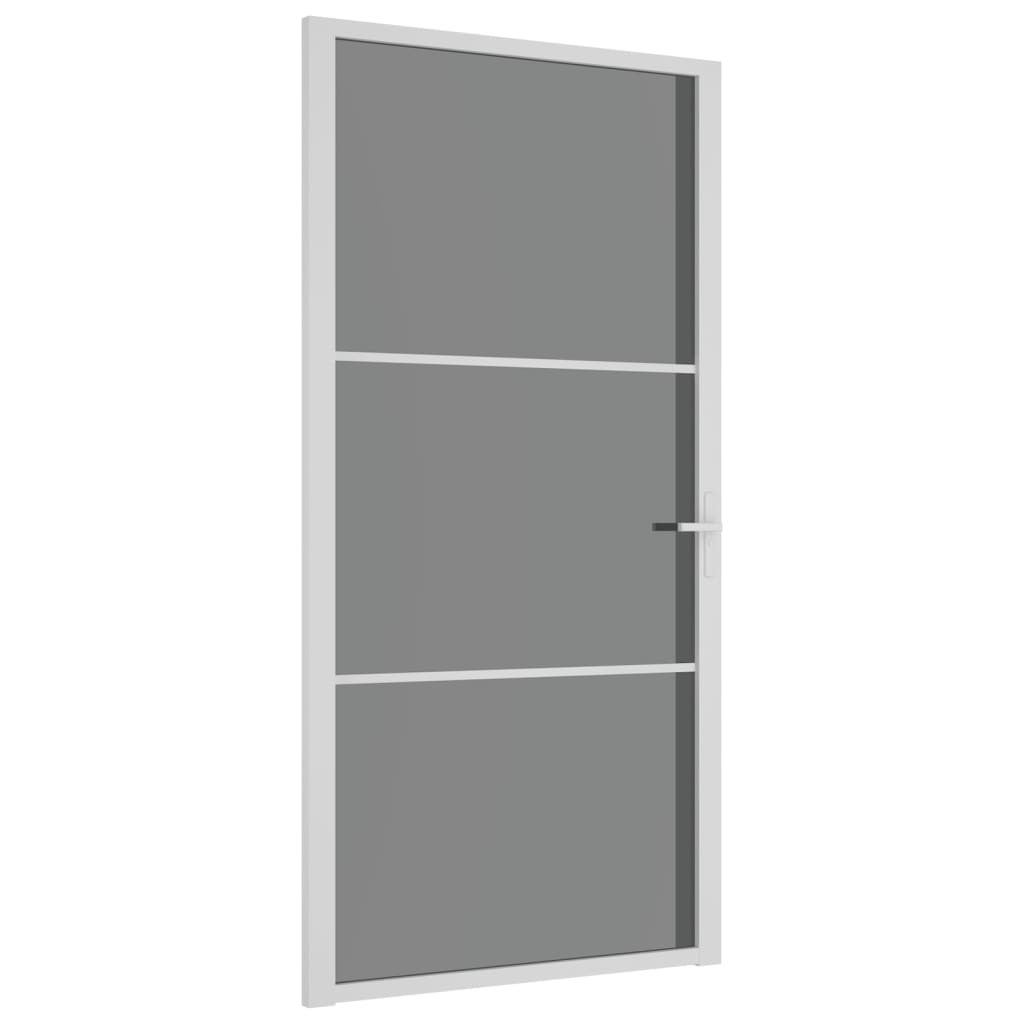 VidaXL Binnendeur 102,5x201,5 cm ESG-glas en aluminium wit