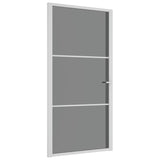 VidaXL Binnendeur 102,5x201,5 cm ESG-glas en aluminium wit