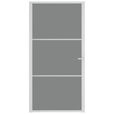 VidaXL Binnendeur 102,5x201,5 cm ESG-glas en aluminium wit