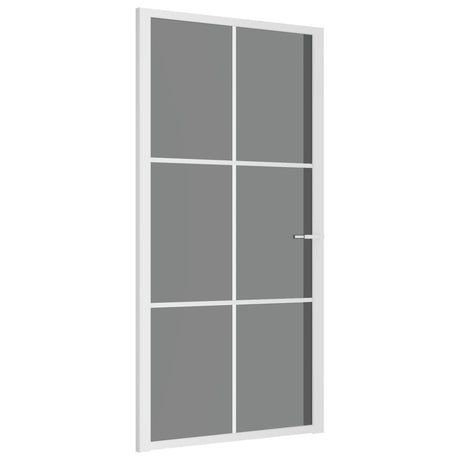 VidaXL Binnendeur 102,5x201,5 cm ESG-glas en aluminium wit