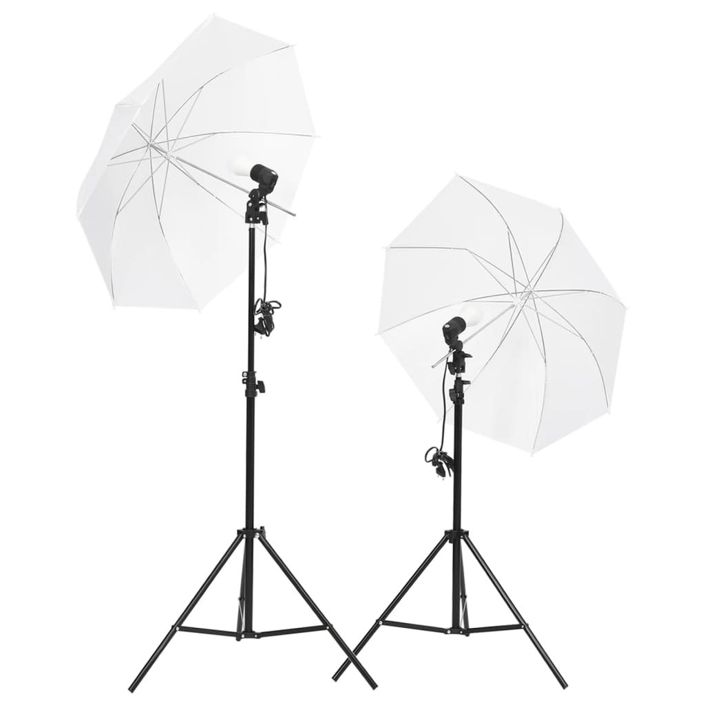 VidaXL Fotostudioset met lichtset, achtergrondscherm en reflector