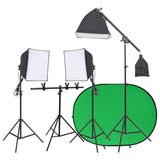 VidaXL Fotostudioset met verlichtingsset en achtergrondscherm