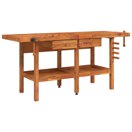Vidaxl werkbank met lades en bankschroeven 192x62x83 cm acaciahout