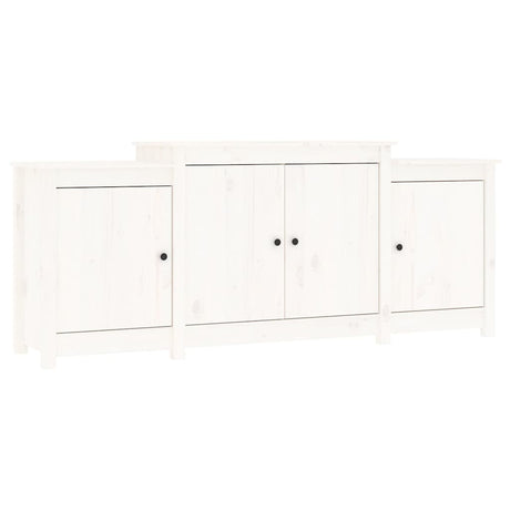 Vidaxl dressoir 164x37x68 cm massief grenenhout wit