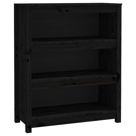 Vidaxl boekenkast 80x35x97 cm massief grenenhout zwart