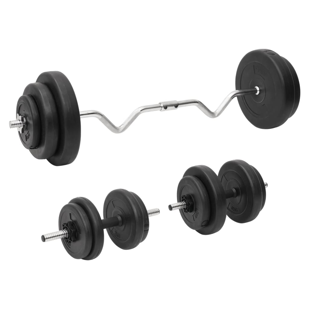 VidaXL Halterset met gewichten curl 60 kg