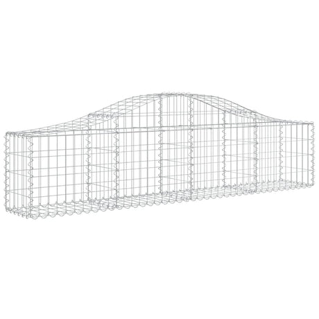 Vidaxl schanskorven 2 st gewelfd 200x30x40 60 cm gegalvaniseerd ijzer