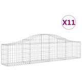 VidaXL Schanskorven 11 st gewelfd 200x30x40 60 cm gegalvaniseerd ijzer