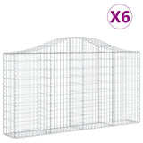 VidaXL Schanskorven 6 st gewelfd 200x30x100 120 cm ijzer