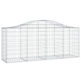 VidaXL Schanskorven 4 st gewelfd 200x50x80 100 cm gegalvaniseerd ijzer