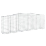 VidaXL Schanskorven 4 st gewelfd 400x50x120 140 cm ijzer