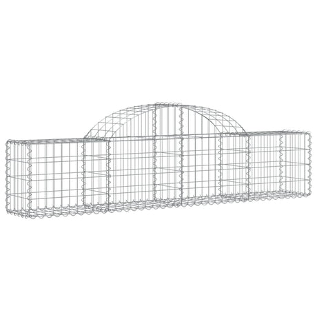 Vidaxl schanskorven 2 st gewelfd 200x30x40 60 cm gegalvaniseerd ijzer