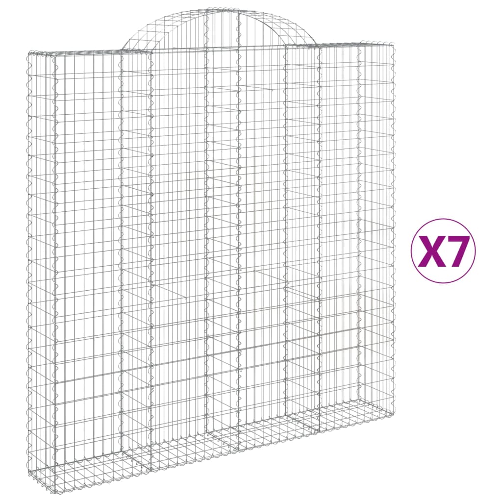 VidaXL Schanskorven 7 st gewelfd 200x30x200 220 cm ijzer