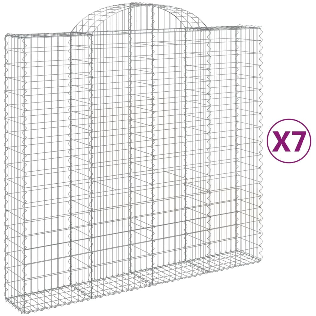 VidaXL Schanskorven 7 st gewelfd 200x50x180 200 cm ijzer