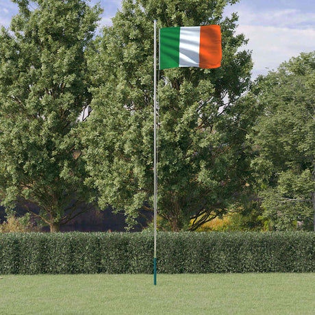Vidaxl vlag met vlaggenmast ierland 6,08 m aluminium