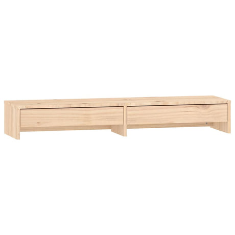 VidaXL Monitorstandaard 100x27x15 cm massief grenenhout