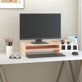 VidaXL Monitorstandaard 50x24x16 cm massief grenenhout