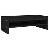 Vidaxl monitorstandaard 50x24x16 cm massief grenenhout zwart