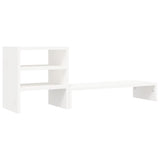 Vidaxl monitorstandaard 81x20x30 cm massief grenenhout wit