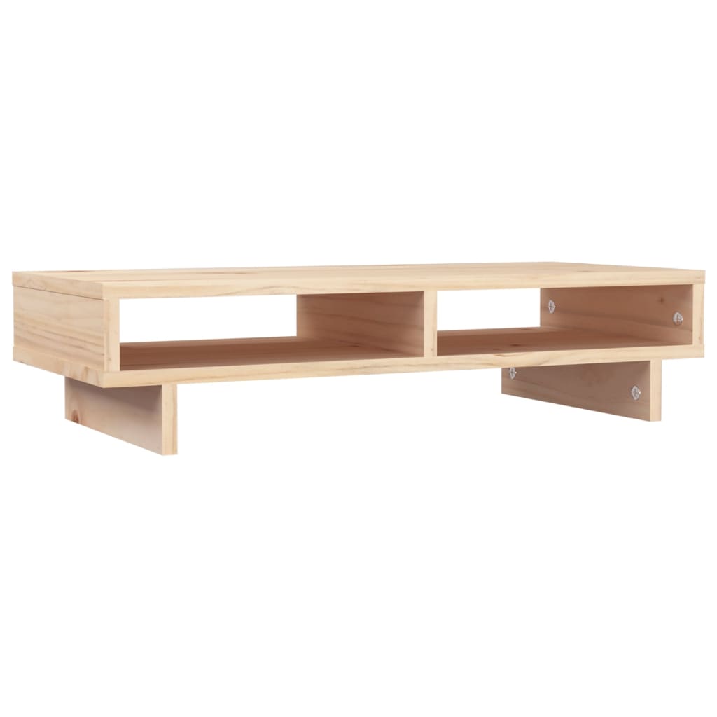 VidaXL Monitorstandaard 60x27x14 cm massief grenenhout