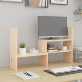 Vidaxl monitorstandaard (39-72)x17x43 cm massief grenenhout